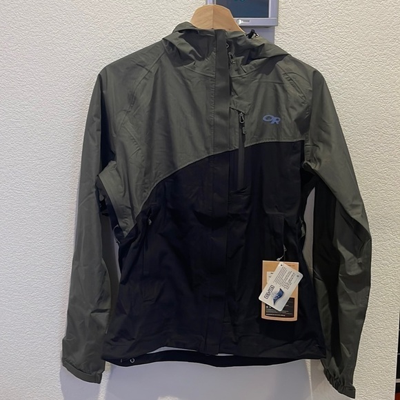 NWT Outdoor Reaearch Panorama Point Jacket charcoal herringbone/black size Small - Picture 2 of 12